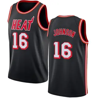 Men's Keshad Johnson Miami Heat Black Fashion Hardwood Classics Jersey - Swingman