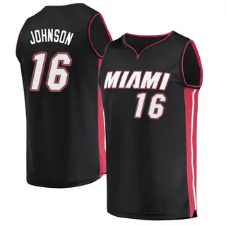 Men's Keshad Johnson Miami Heat Black Jersey - Icon Edition - Fast Break