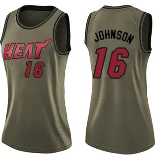 Women's Keshad Johnson Miami Heat Green Salute to Service Jersey - Swingman