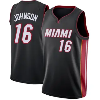 Youth Keshad Johnson Miami Heat Black Jersey - Icon Edition - Swingman