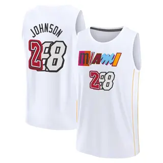 Youth Keshad Johnson Miami Heat White 2022/23 City Edition Jersey - Fast Break