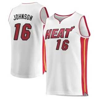 Youth Keshad Johnson Miami Heat White Jersey - Association Edition - Fast Break