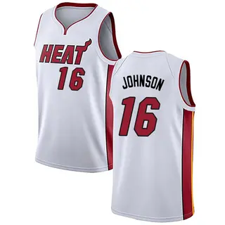 Youth Keshad Johnson Miami Heat White Jersey - Association Edition - Swingman
